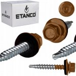 Šrouby farmářské Etanco 4,8x50 mm RAL 8003, 100 kusů – Sleviste.cz