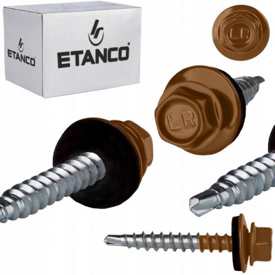 Šrouby farmářské Etanco 4,8x50 mm RAL 8003, 100 kusů – Sleviste.cz