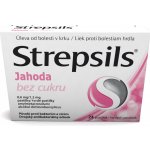 STREPSILS JAHODA BEZ CUKRU ORM 0,6MG/1,2MG PAS 24 – Hledejceny.cz