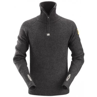 Snickers Workwear svetr vlněný s ½ zipem tmavě šedá – Zboží Dáma