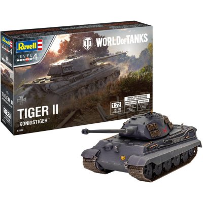 REVELL Plastic ModelKit World of Tanks 03503Tiger II Ausf. B Königstiger CF18-03503 1:72 – Zbozi.Blesk.cz