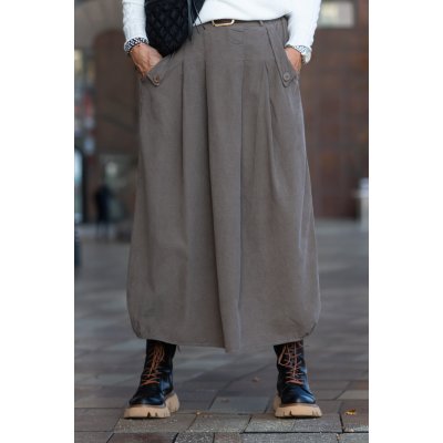 Italy fashion Manšestrová sukně NESIE Khaki – Hledejceny.cz