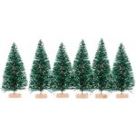 Vánoční ozdobné mini stromky 6 kusů – Zboží Dáma