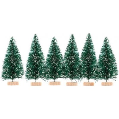 Vánoční ozdobné mini stromky 6 kusů – Zboží Dáma