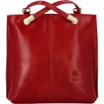 Kožená kabelka -batoh Amanda červená – Zboží Mobilmania