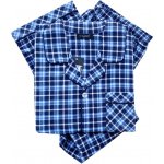 C-lemon pánské pyžamo dlouhé propínací flanelové modré – Zboží Dáma