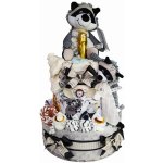 BabyDort šedý neutrální třípatrový plenkový dort pro miminko PREMIUM – Zboží Mobilmania