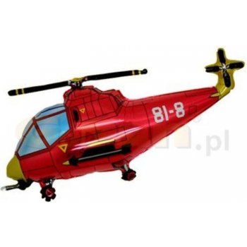 GoDan Balón foliový Helikoptéra červená 60 cm