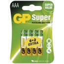 Baterie primární GP Super AAA 6+2ks 1013118000