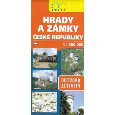 Hrady a zámky České republiky - 1:800 000 – Sleviste.cz