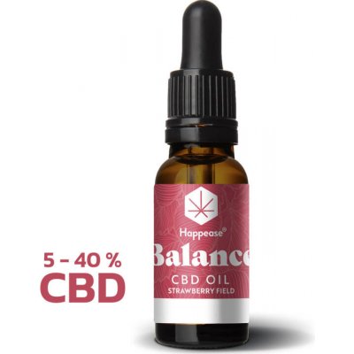 Happease Balance CBD Olej Strawberry Field 20 % CBD 2000 mg 10 ml – Sleviste.cz