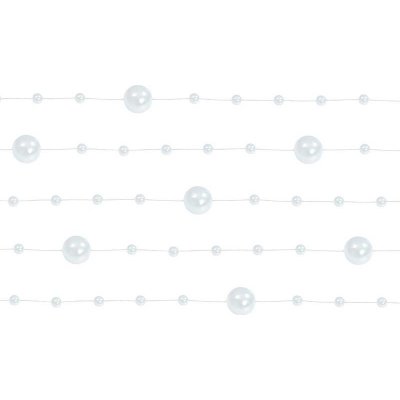 Perlová girlanda bílá 130 cm – Zboží Dáma