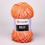 Pletací příze YarnArt DOLCE 789 světle oranžová, efektní, 100g/120m