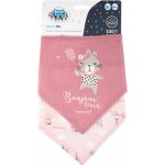 Canpol babies Mušelínový slintáček Bonjour Paris 2 ks Růžový – Zboží Dáma