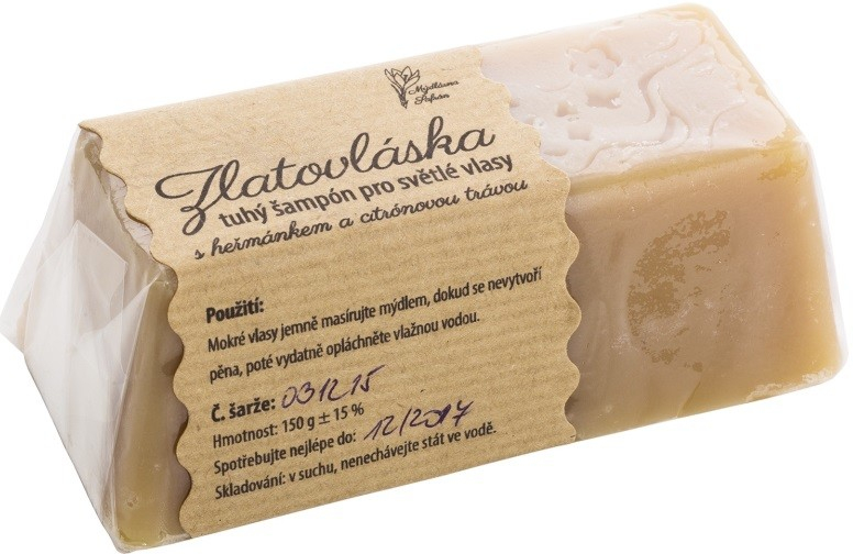Mýdlárna Šafrán Sněhurka tuhý šampon pro tmavé vlasy Mýdlárna Šafrán 150 g  od 163 Kč - Heureka.cz