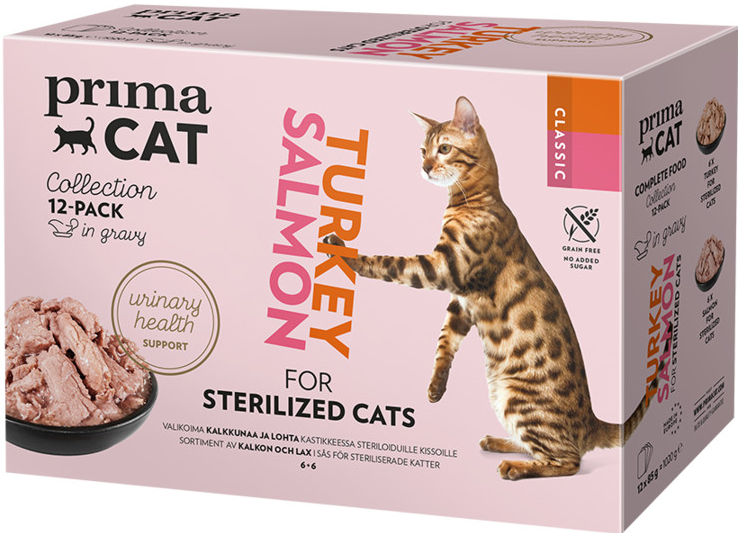 PrimaCat pro sterilizované kočky filety 12 x 85 g