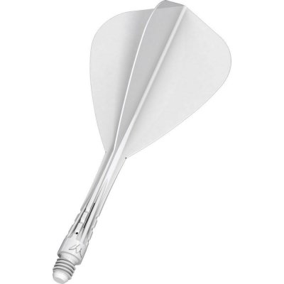 Mission Force 90 Vortex bílé integrované Kite letky a střední násadky na šipky – Sleviste.cz