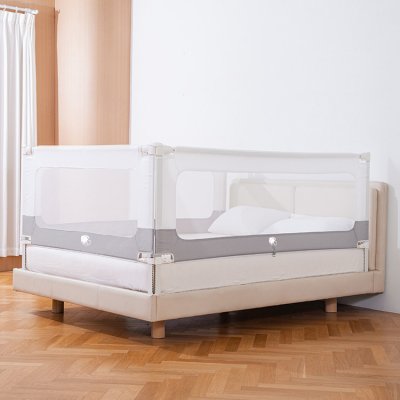 Monkey Mum zábrana na postel 160 cm světle šedá – Zbozi.Blesk.cz