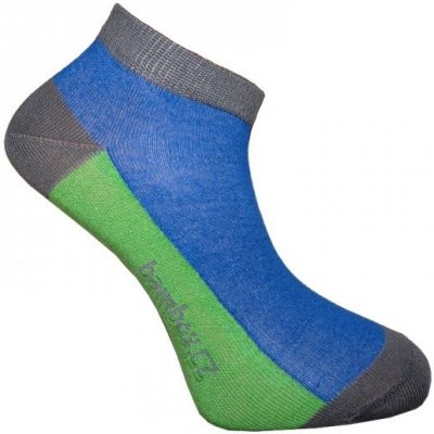 Bambox BX-SNEAKER FUN nízké bambusové ponožky 1 pár modrá / zelená