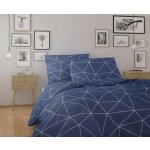 Kvalitex bavlna povlečení NORDIC COLLECTION GRID modré 140x200 70x90 – Zboží Dáma