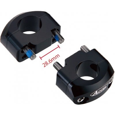 ACCEL držáky/zvedáky na řidítka (spodní-28,6/horní-28,6mm) výška 20mm barva černá (BM-35BK28) – Hledejceny.cz