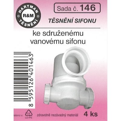 HARTMAN těsnění k starému sdruženému vanovému sifonu, sada č. 146 – Sleviste.cz