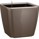 Lechuza Květináč Quadro Premium LS 43 šedohnědá lesklý 43 x 43 x 40 cm – Hledejceny.cz