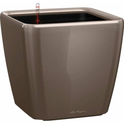 Lechuza Květináč Quadro Premium LS 43 šedohnědá lesklý 43 x 43 x 40 cm – Hledejceny.cz