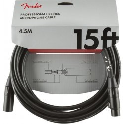 FENDER Professional Series Instrument Cable Straight-Angle 10 Black