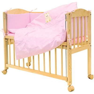 Scarlett 7-dílná sada Baby MÉĎA růžová 90 x 41 cm – Zboží Mobilmania