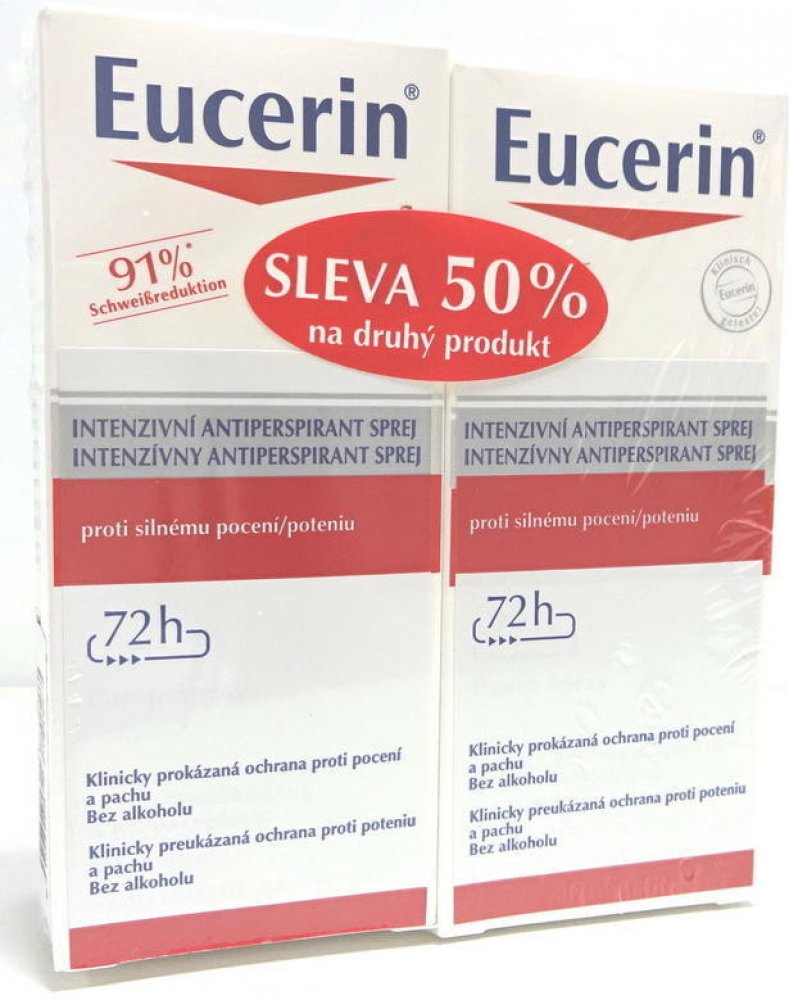 Eucerin Intenzivní antiperspirant spray (Anti-Transpirant Intensive) 2 x 30  ml | Srovnanicen.cz