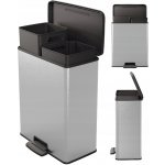 Curver DECO BIN DUO 26L+26L Odpadkový koš stříbrný 01129-C70 – Hledejceny.cz