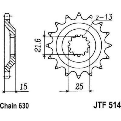 JT Sprockets JTF 514-15 – Zboží Mobilmania