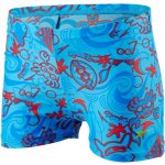 Speedo Essential Allover Aquashort neon blue risk red blue – Zboží Dáma