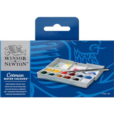 Winsor & Newton Cotman Sada akvarelových barev v kapesním boxu, 12 ks 390640 – Zboží Dáma