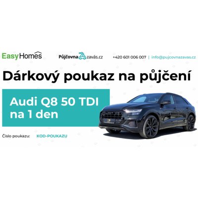 Uklizenoshop.cz Dárkový poukaz na zapůjčení AUDI Q8 na 1 den – Zbozi.Blesk.cz