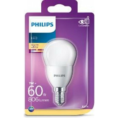 Philips LED kapka P48 7W/60W E14 2700K 806lm NonDim 15Y opál˙ – Hledejceny.cz
