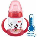 Nuk lahvička na učení Mickey s kontrolou teploty červená 150 ml – Hledejceny.cz