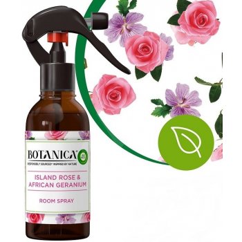 Air Wick Botanica Exotická růže a africká pelargónie osvěžovač vzduchu sprej 237 ml