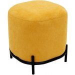 Tenzo Žlutý látkový taburet Harry 42 x 42 cm – Zboží Dáma