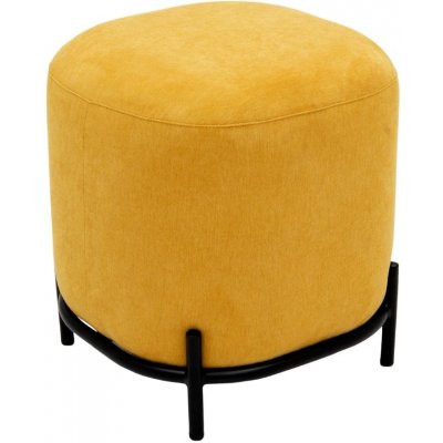 Tenzo Žlutý látkový taburet Harry 42 x 42 cm – Zboží Dáma