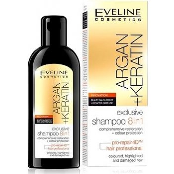 Eveline Cosmetics Argan + Keratin Exkluzivní šampon 8v1 150 ml