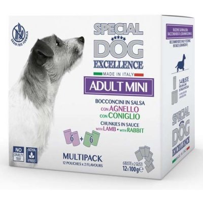 Monge Special dog excellence MINI ADULT jehně/králík multi pack 12 x 100 g – Hledejceny.cz