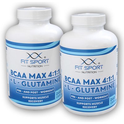 FitSport Nutrition BCAA MAX 4:1:1 + L-glutamine 480 kapslí – Hledejceny.cz