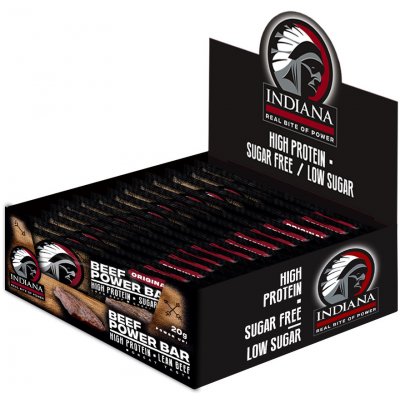 Indiana Jerky sušené maso Beef Power Bar Original 10 ks 200 g – Zboží Dáma