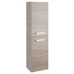 Aqualine VEGA skříňka vysoká s košem, 40x150x31 cm, dub platin – Sleviste.cz