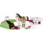 Schleich 42533 Sarah s koníkem a zvířátky kempují – Zboží Mobilmania