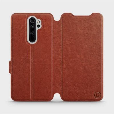 Pouzdro Mobiwear Parádní flip Xiaomi Redmi Note 8 Pro v provedení C_BRS Brown&Gray s šedým vnitřkem – Zbozi.Blesk.cz