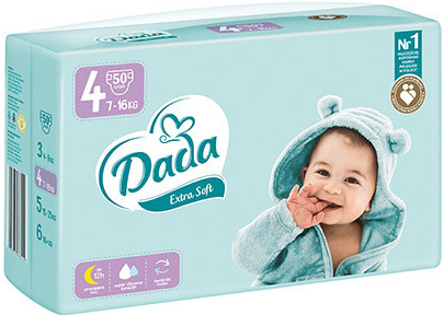 DADA Extra soft 4 7-18 kg 50 ks