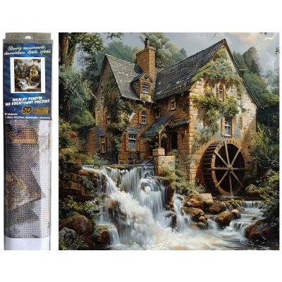 NORIMPEX Diamantové malování Mlýn 30 x 40 cm – Sleviste.cz